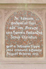 Johann Kritz Inschrift